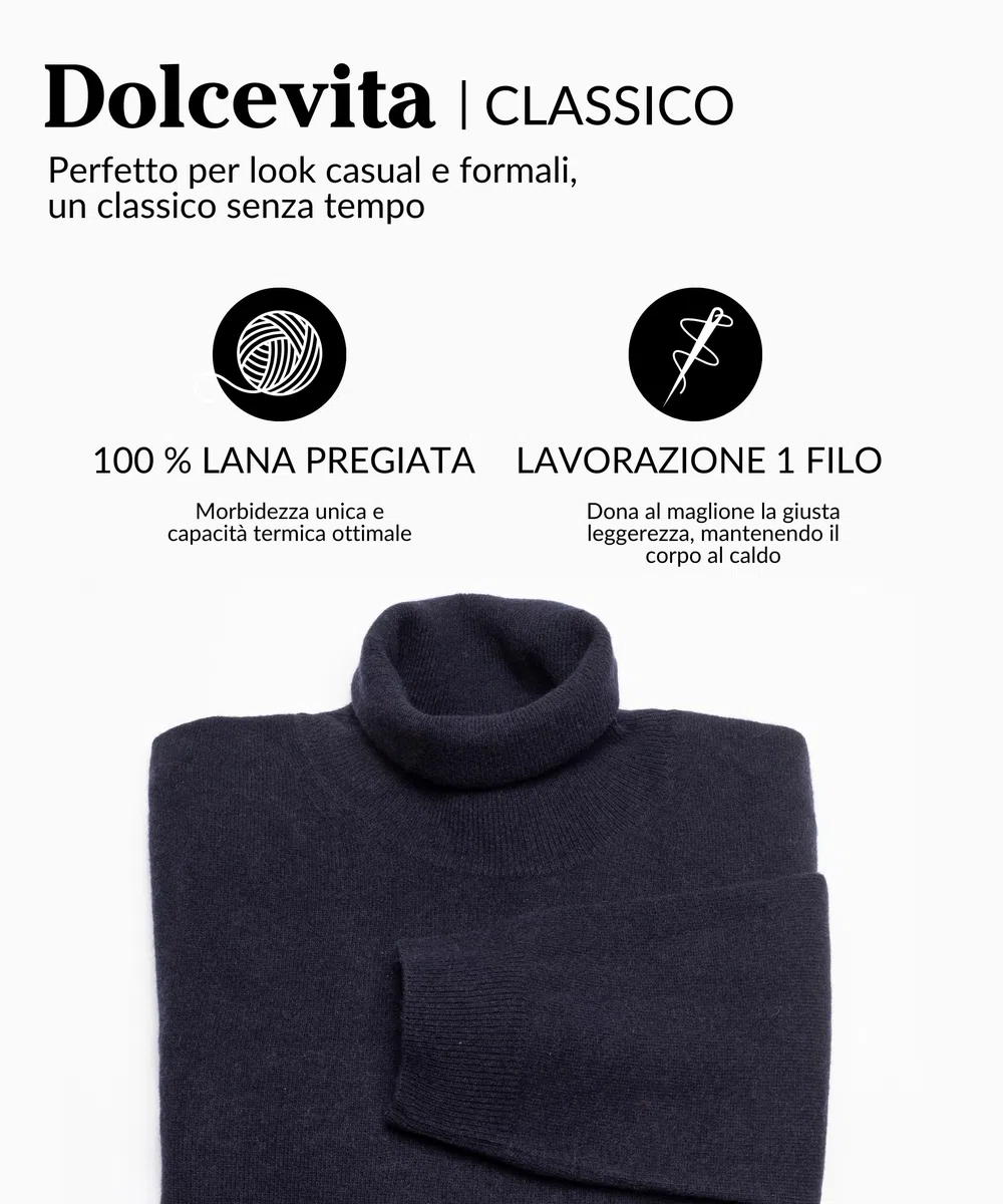 Cuello alto para hombre 100% Lana Fineza 12 - Suéter de Cuello Alto Hombre, Elegancia y Comodidad Perfecto para Cualquier Ocasión - Prenda Versátil y Elegante