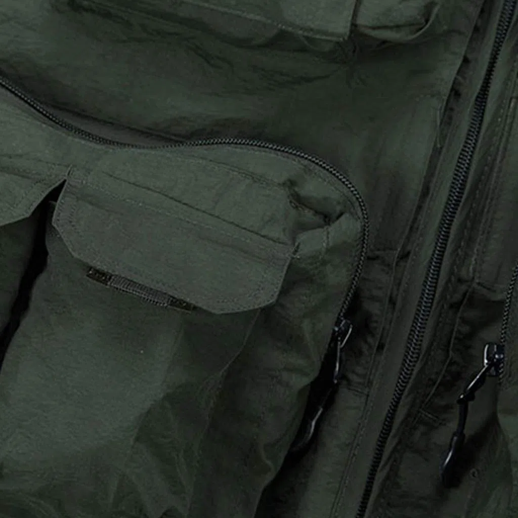 HXR Chaleco de fotografía de pesca para viajes al aire libre, montañismo, multi-bolsillo, chaqueta multifunción para hombre (color: verde, tamaño: XL)