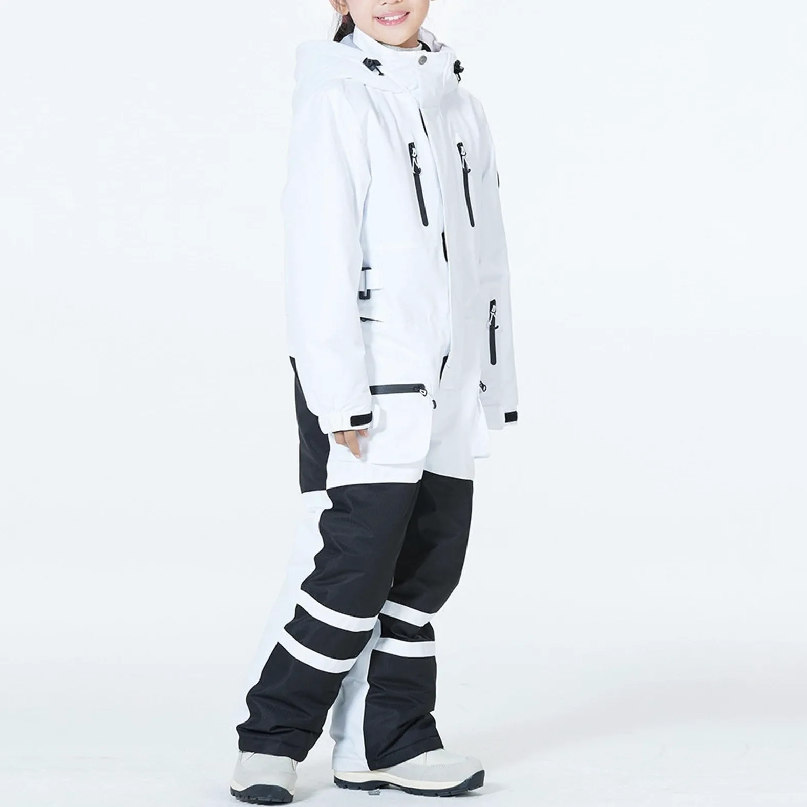 Traje de nieve para cochecito de invierno con forro aislante, chaqueta de entretiempo para niña