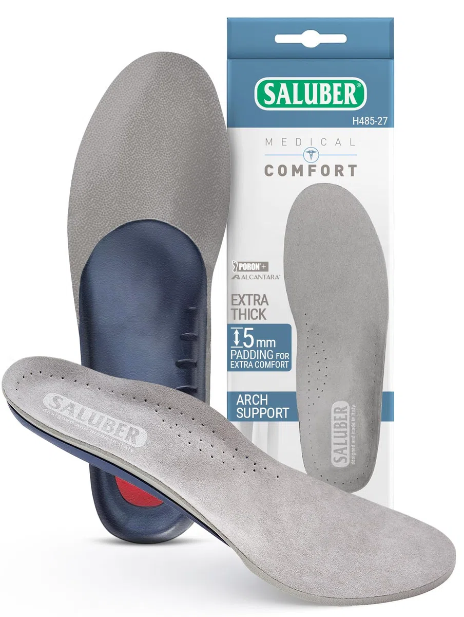 H485-27 - Insertos ortopédicos extra gruesos para mujeres y hombres. Importados exclusivamente de Italia. Plantillas para fascitis plantar disponibles. US W 10-10.5 / M 9-9.5 (EU 42)