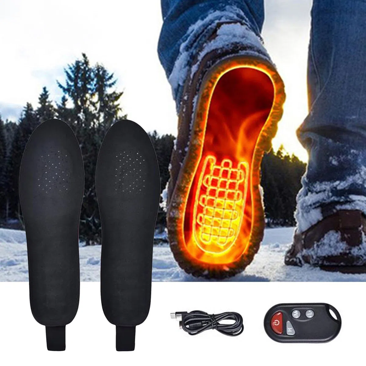 Plantillas calefactoras,Plantillas calefactoras para Zapatos | Plantillas calefactoras de Invierno, Plantillas calentadas cálidas para Hombres y Mujeres, Plantillas eléctricas Recargables