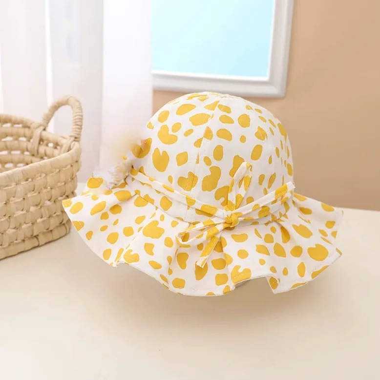 LNNSHX Sombrero para el Sol para niñas, Estampado de Leopardo, Sombrero de Cubo para niños, Gorro de algodón, Gorra para niños pequeños, Sombrero de Pescador para bebés (Color: Argento, tamaño: 48-52