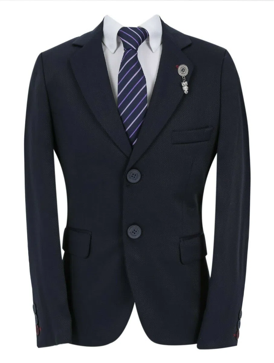 Conjunto de 3 piezas de traje ajustado para niños, formal, boda, baile de graduación