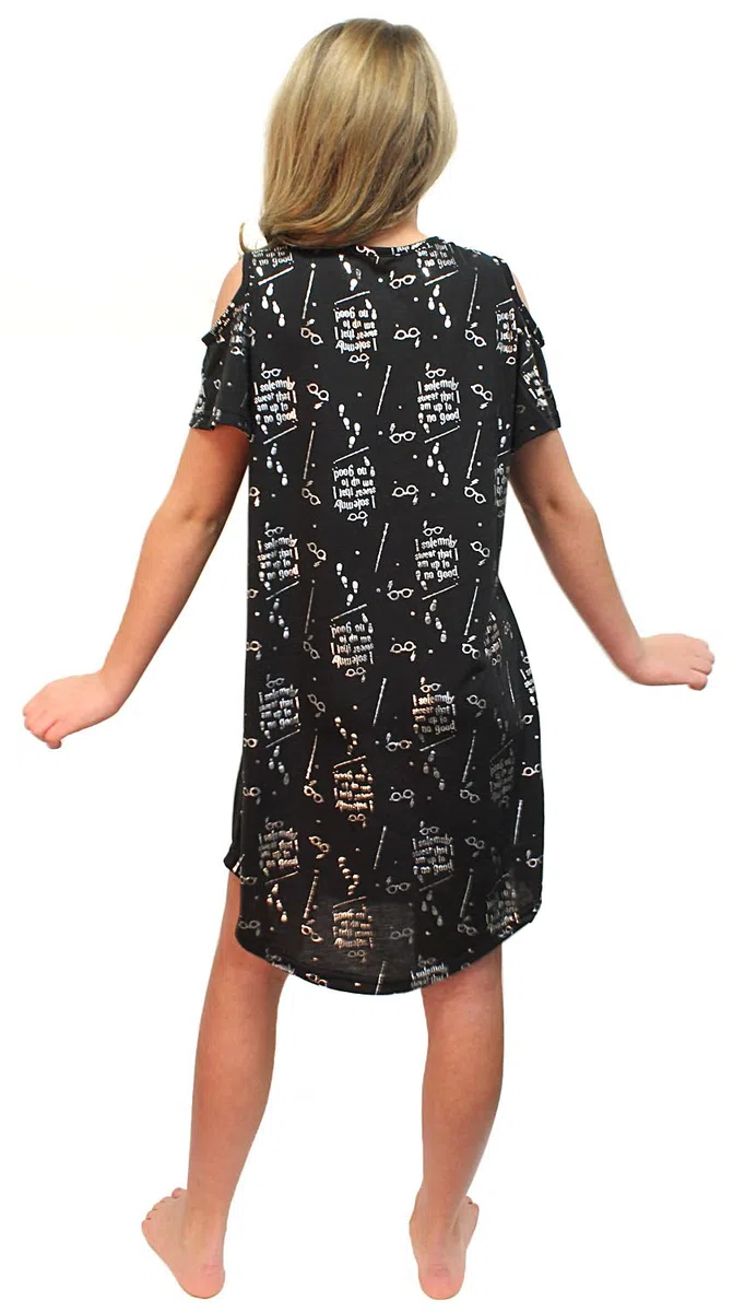 Intimo - Camisón de Harry Potter I Solemnly Swear con hombros recortados para niñas grandes