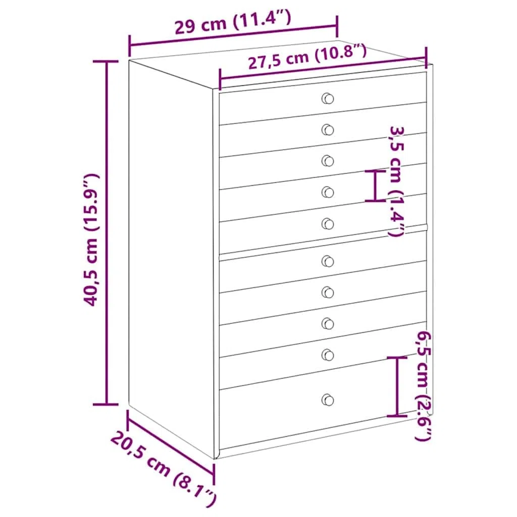 vidaXL joyero cajas de joyería organizador de joyas