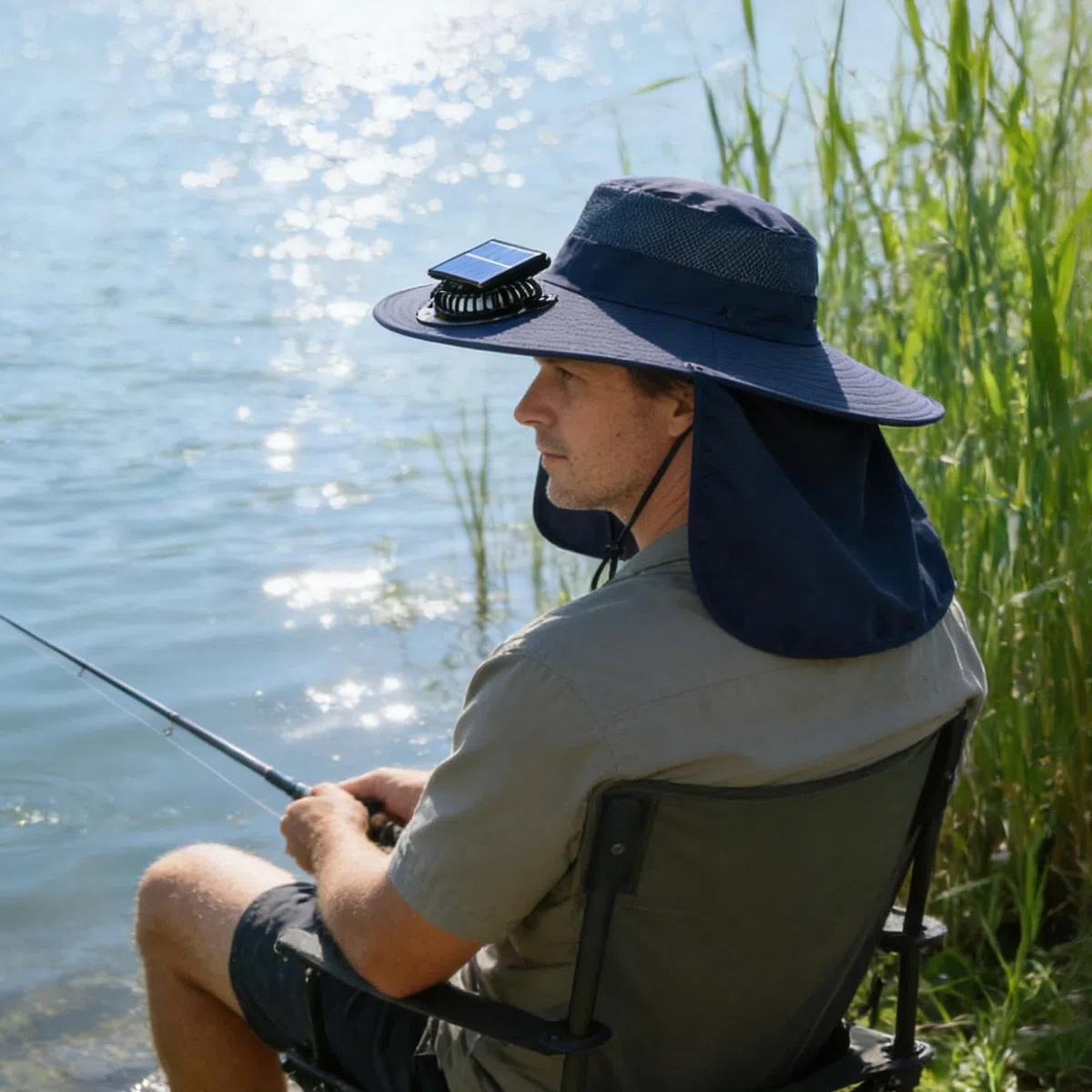 Gorra con ventilador para exteriores Gorra Refrigerante Recargable por USB | Sombrero de Aire Acondicionado para Actividades al Aire Libre para pesca, senderismo, playa, vacacion