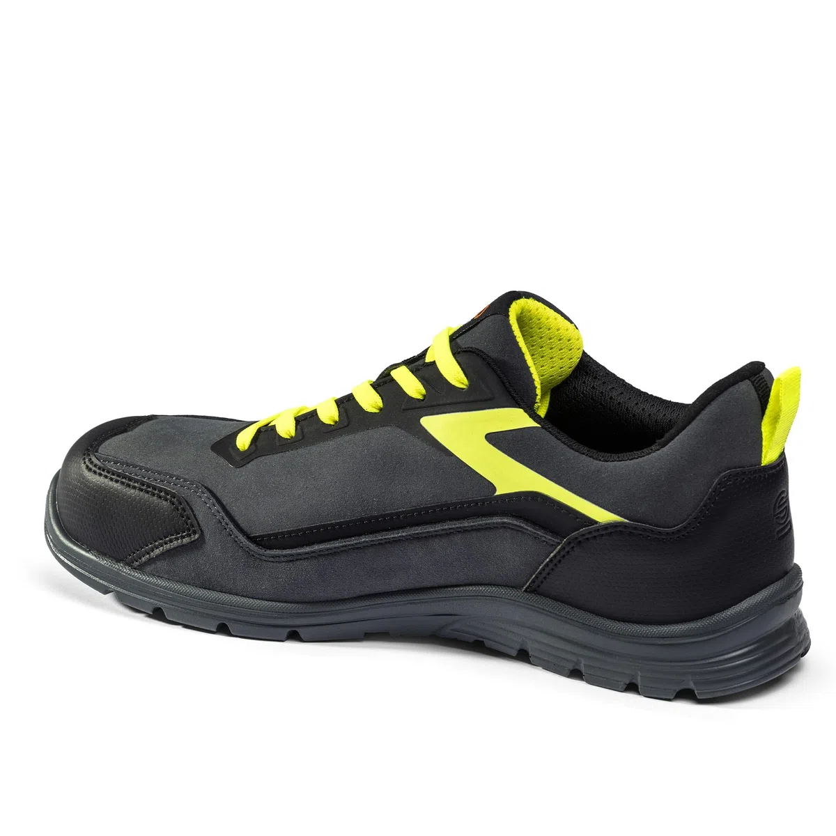 Sparco - Nitro ESD S3L SR FO - Zapatos de Seguridad para Correr Unisex - Calzado de Trabajo Impermeables - Puntera compuesta - Suela Antideslizante - Transpirables, Nero Arancione Fluo, 44 EU