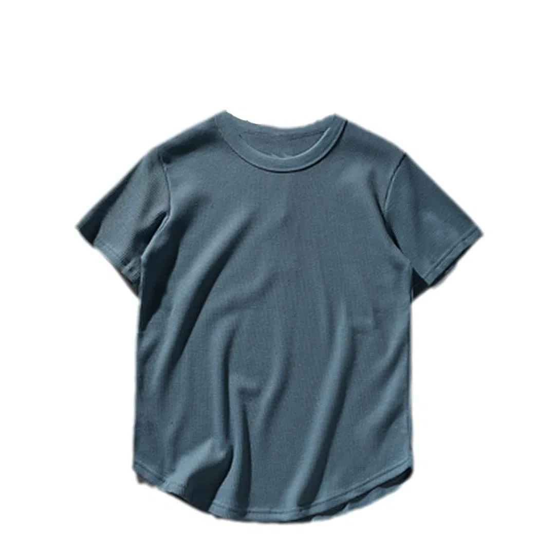 Vogrtcc Camiseta de cuello Henry para hombre, manga corta, estilo casual, holgada, 3200, XXL