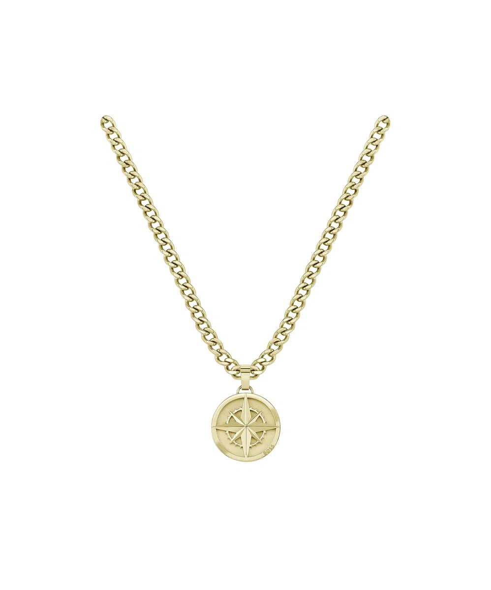 BOSS Jewelry Collar con Colgante para Hombre Colección NORTH en Oro Amarillo - 1580549