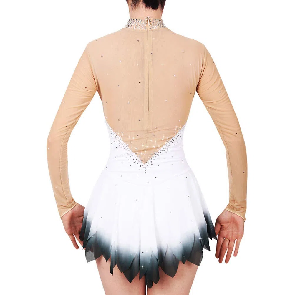 Vestido clásico de Patinaje artístico para Mujer, Vestido de Patinaje artístico sobre Hielo, Ropa Deportiva de Invierno para Patinaje sobre Ruedas para niñas, Cristal