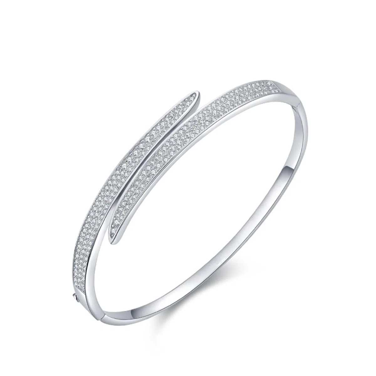 Pulsera de Oro Blanco Mujer 9 K / 14 K / 18 K, Redondo con Diamante Creado, Cadena Extensible 16 CM + 5 CM, Pulsera Ajustable Mujer Plata