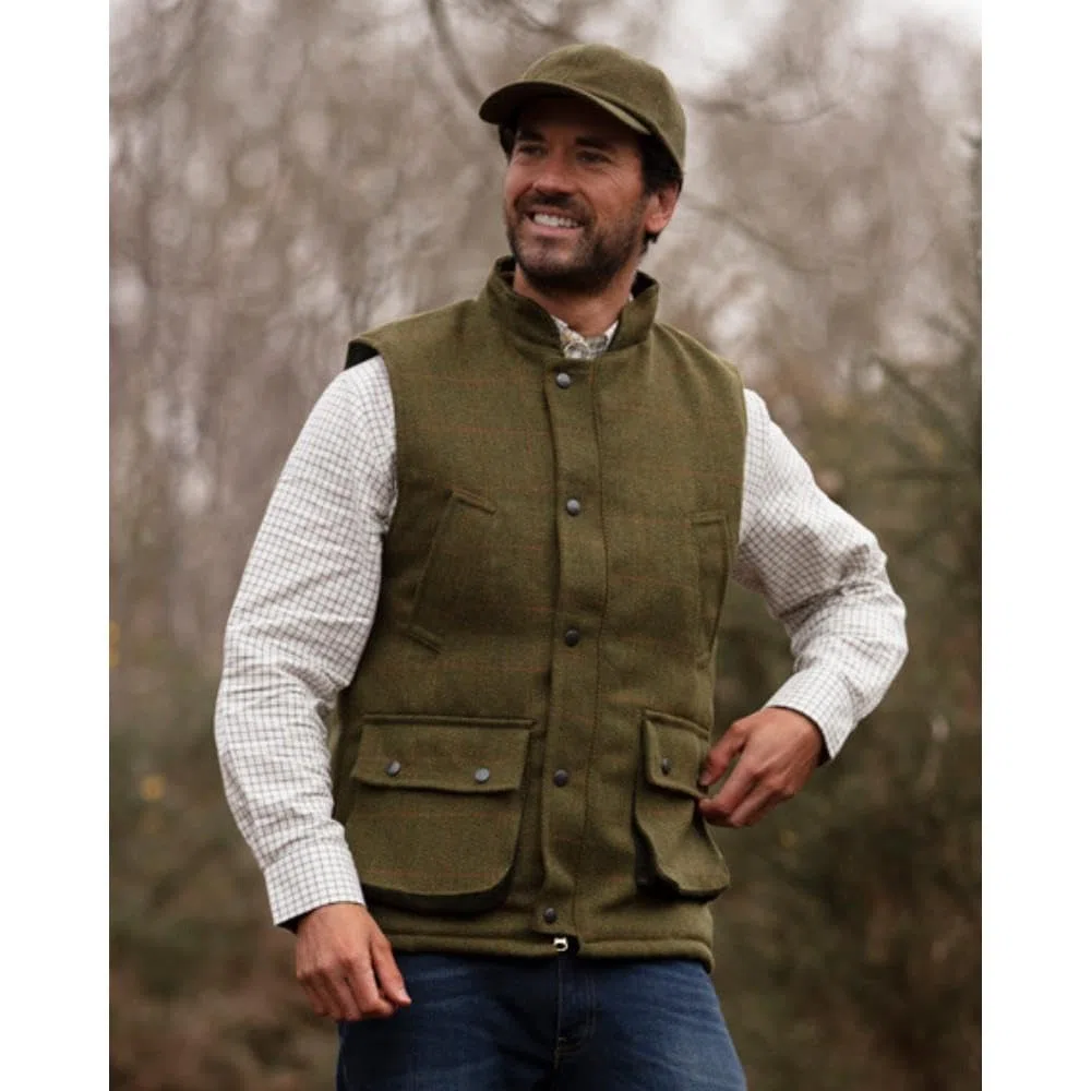 Walker and Hawkes - Barrington - Chaleco de Tweed para Hombre - Inspirado en la hípica y la Caza