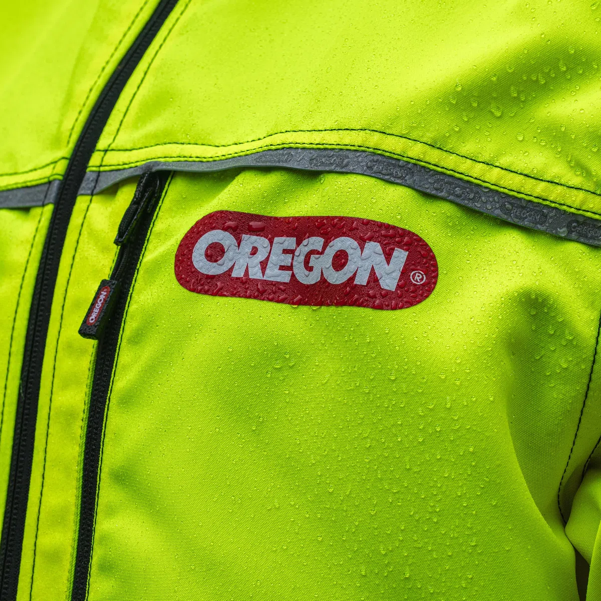 Oregon - Chaqueta Protect Pro Alta Visibilidad, Chaqueta EPI Profesional Resistente al Agua, Reflectante, con Tejido Elástico y Ventilación para Trabajos Forestales, Talla S