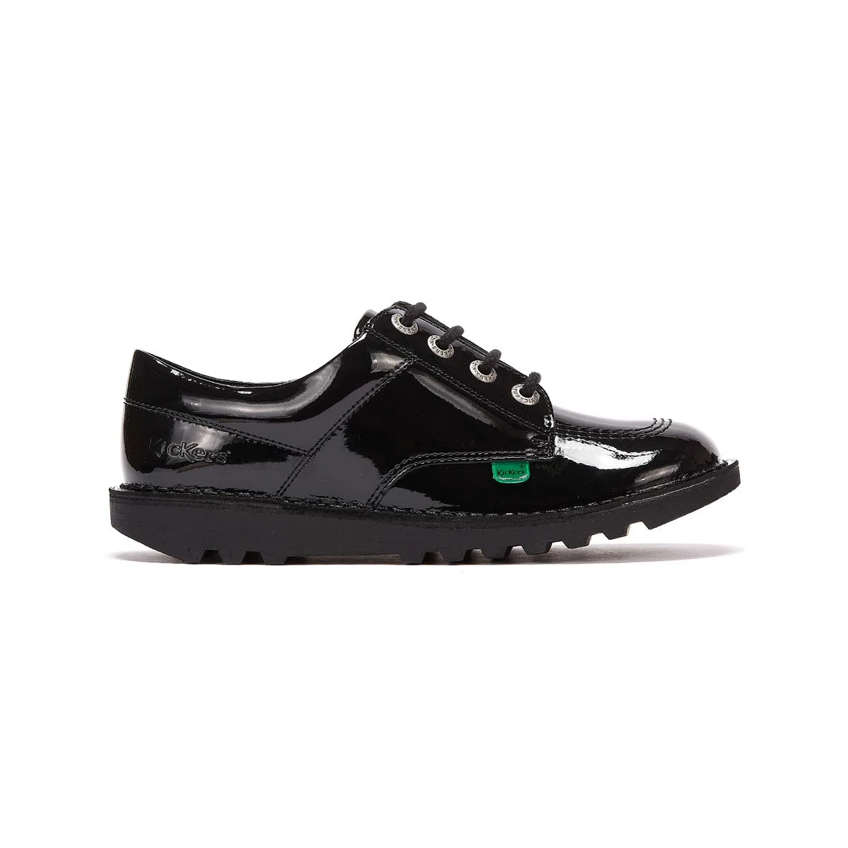Kickers Kick Lo Patent Zapatos Negros para Jóvenes