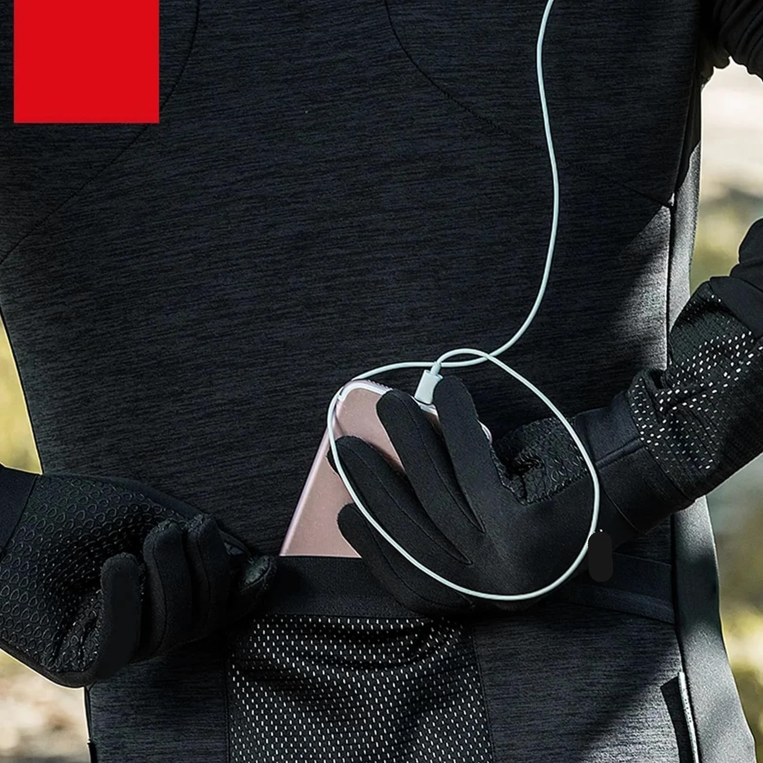 Guantes de Ciclismo Invierno Carretera Bicicleta montaña Dedo Completo Hombres/Mujeres Guantes Deportivos cálidos a Prueba Golpes para Ciclismo