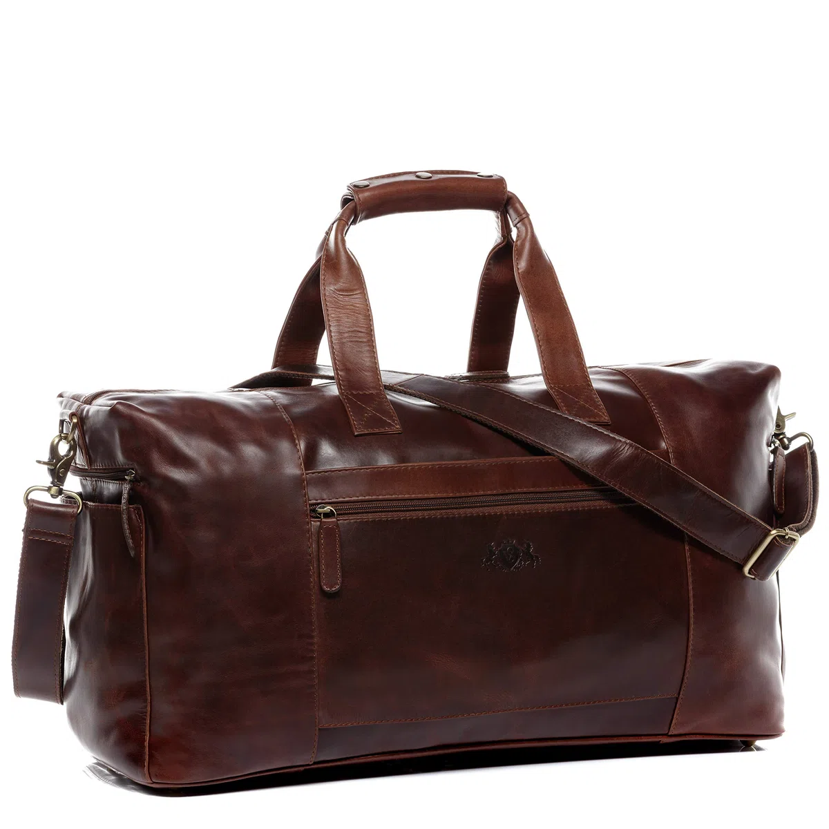 SID & VAIN Bolsa de Viaje Grande XL Cuero I Bolso de Deporte Fin de Semana I Maletín Viaje Weekender, Equipaje de Mano Cabina Bristol Side marrón Hecho a Mano
