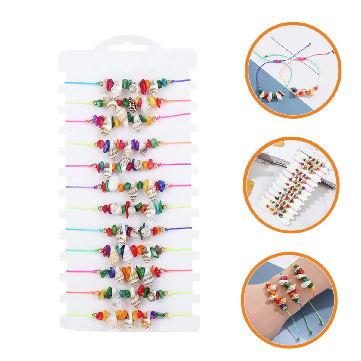 FRCOLOR Tobilleras De Naturales Para Mujer Joyería De Bohemia Y Conjunto De Tobilleras 12 Piezas X 4