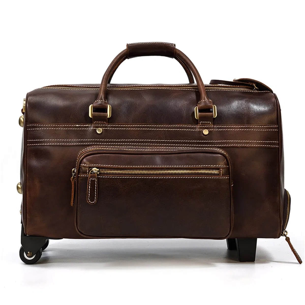Bolso de Equipaje de Mano para Hombre Bolso de Viaje Cuero Retro for Hombres para Mujeres Hombres