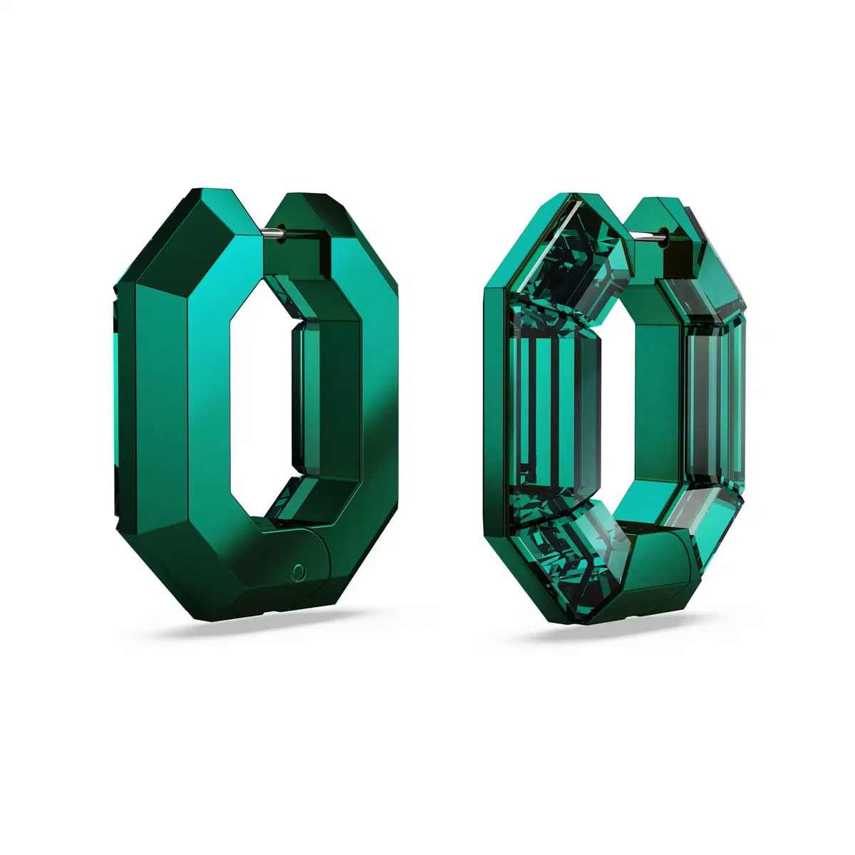 Swarovski Lucent Colección pendientes de aro, forma octagonal
