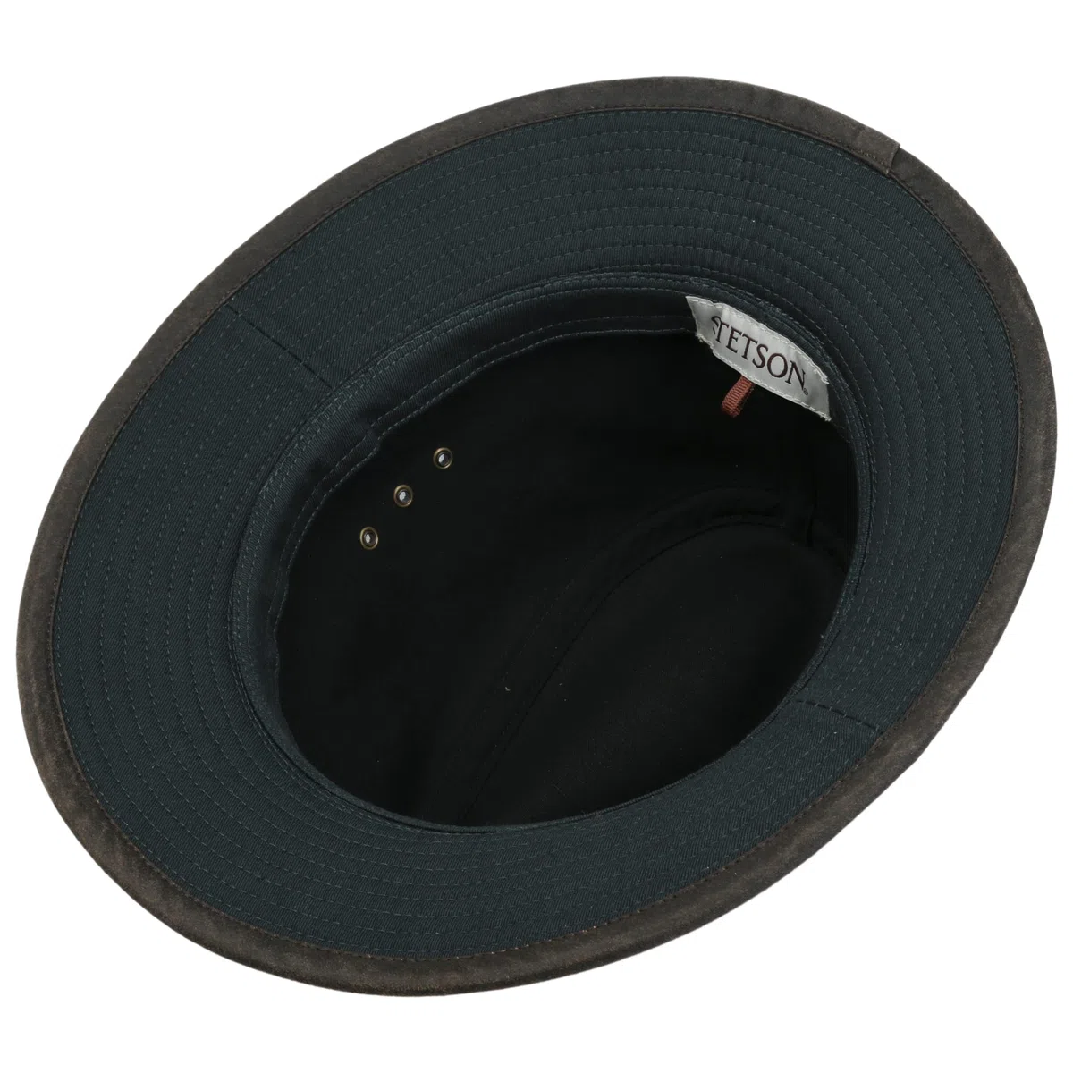 Stetson Sombrero de Algodón AVA Hombre - Outback Aventurero con Banda Piel, Ribete Verano Primavera/Verano