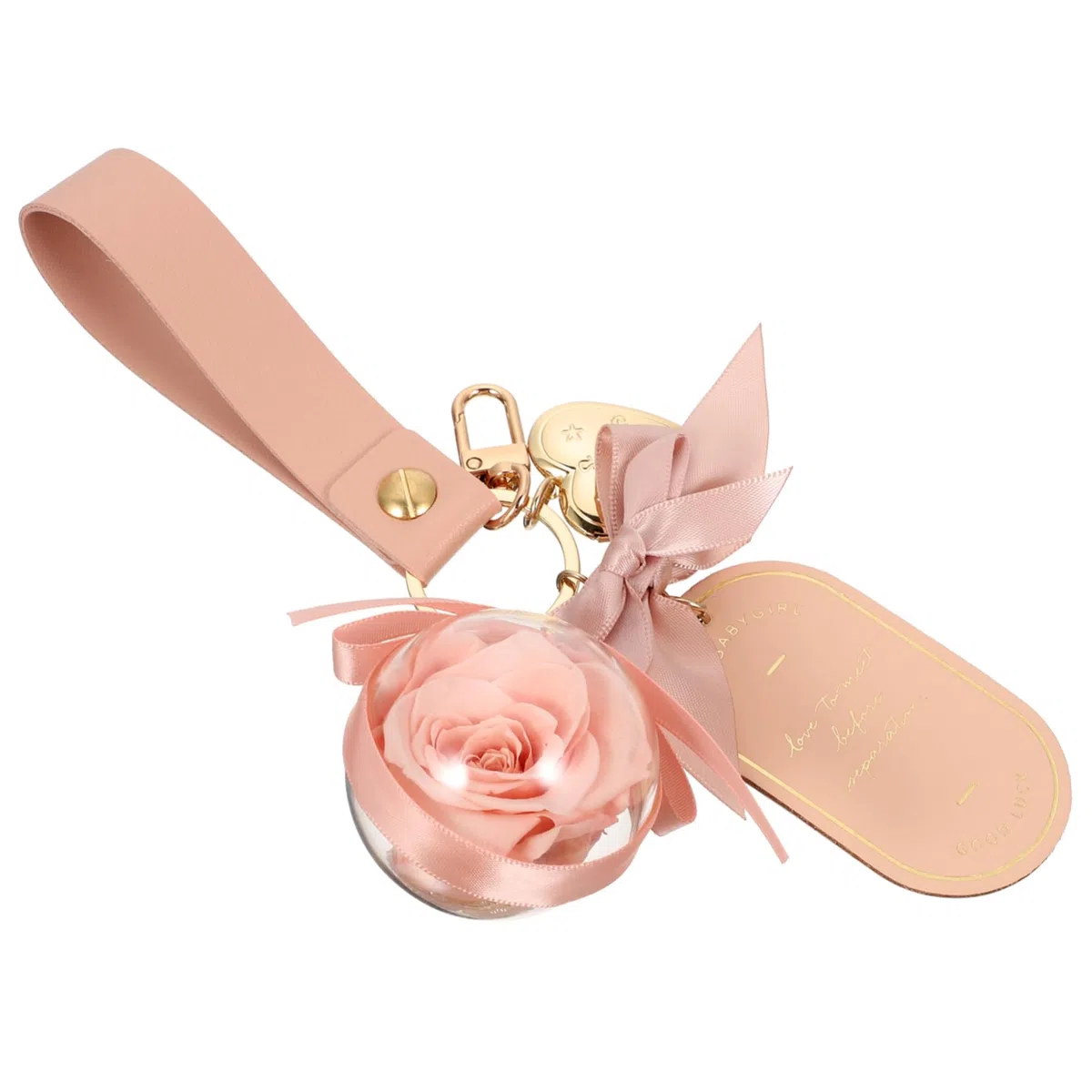 Holibanna Llavero Flor Preservada Cuentas De Números Flor Mochila Llavero Perlas De Margarita Correa De Perla Para Dije De Teléfono Telar Llaves Cadenas Felpa Paño Rosa