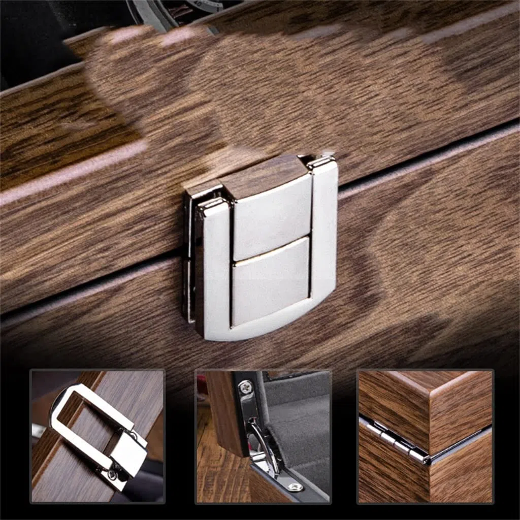 Caja de colección pulsera reloj mecánico marrón for hombre(B)