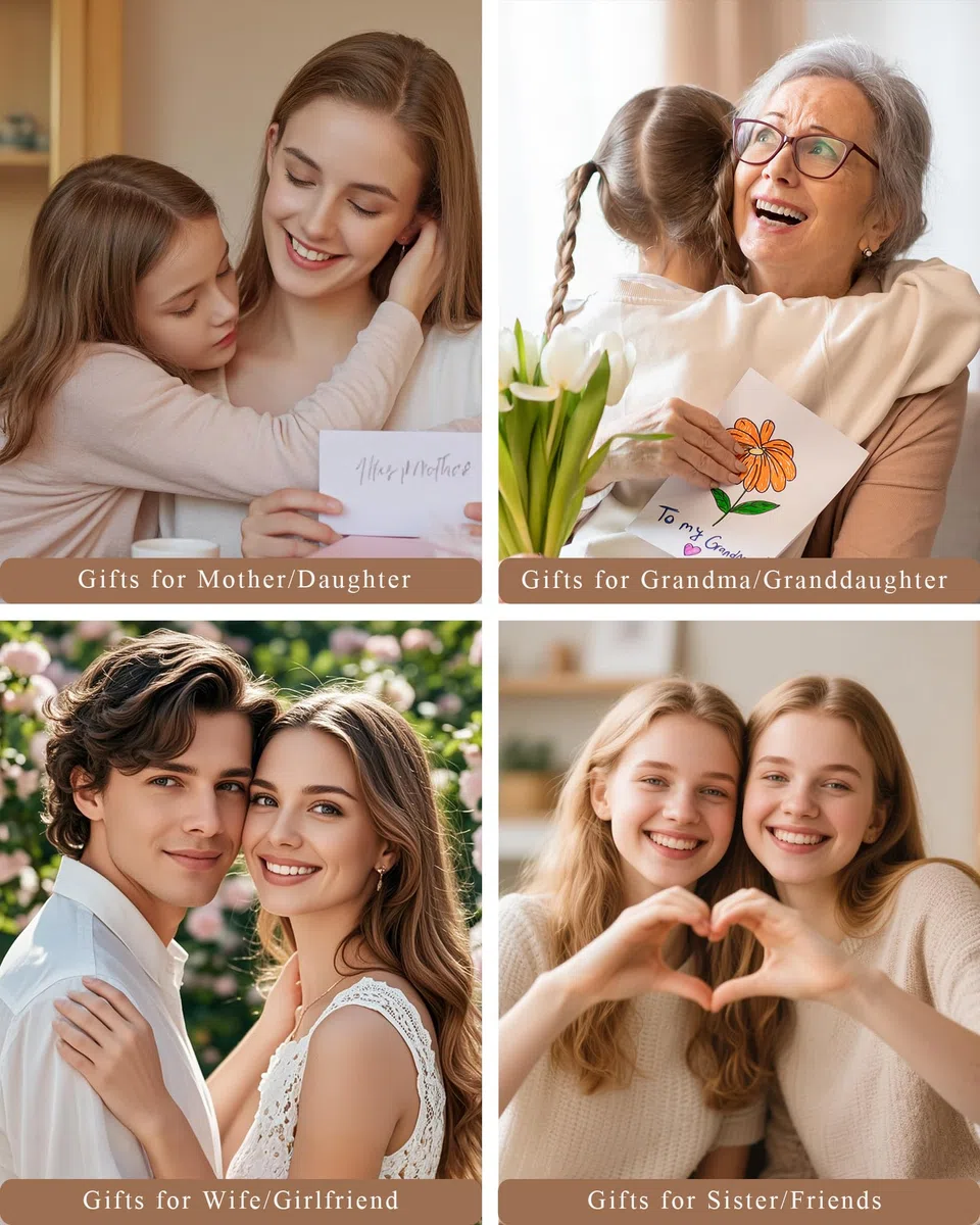 LOVECOM Anillos de plata de ley S925 para mujer, ajustable, abrazando, con manos de esperanza, anillo de amistad, joyería de cumpleaños, regalos de graduación para mamá, esposa, hija, abuela, amigos