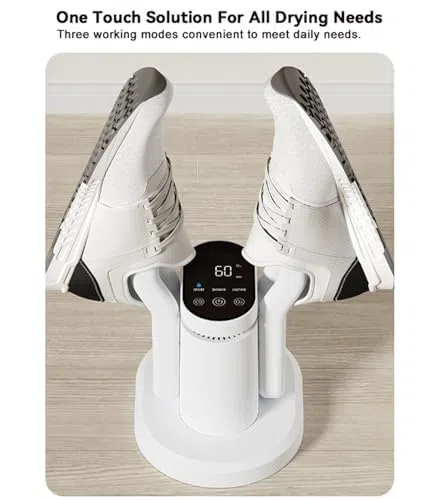 Secador de zapatos y botas con temperatura y temporizador ajustables, secado rápido con tubos extraíbles para calzado y accesorios