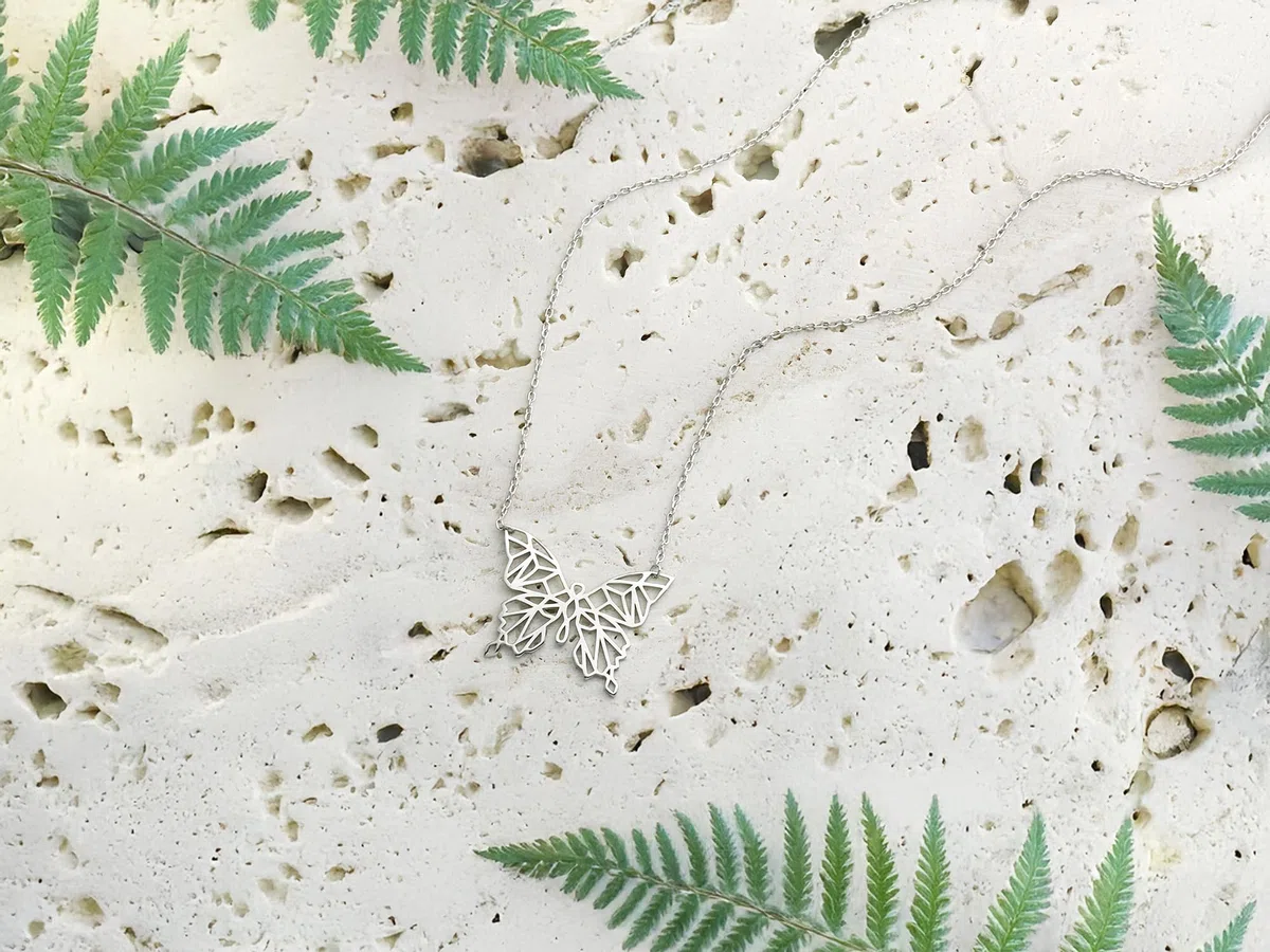 Sofia Milani - Collar para Mujeres en Plata de Ley 925 - Colgante de Mariposa