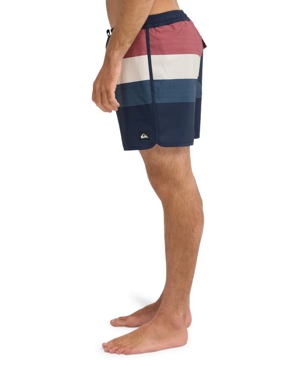 Quiksilver Stretch Scallop Volley 16" - Short de Natación - Hombre - Azul.