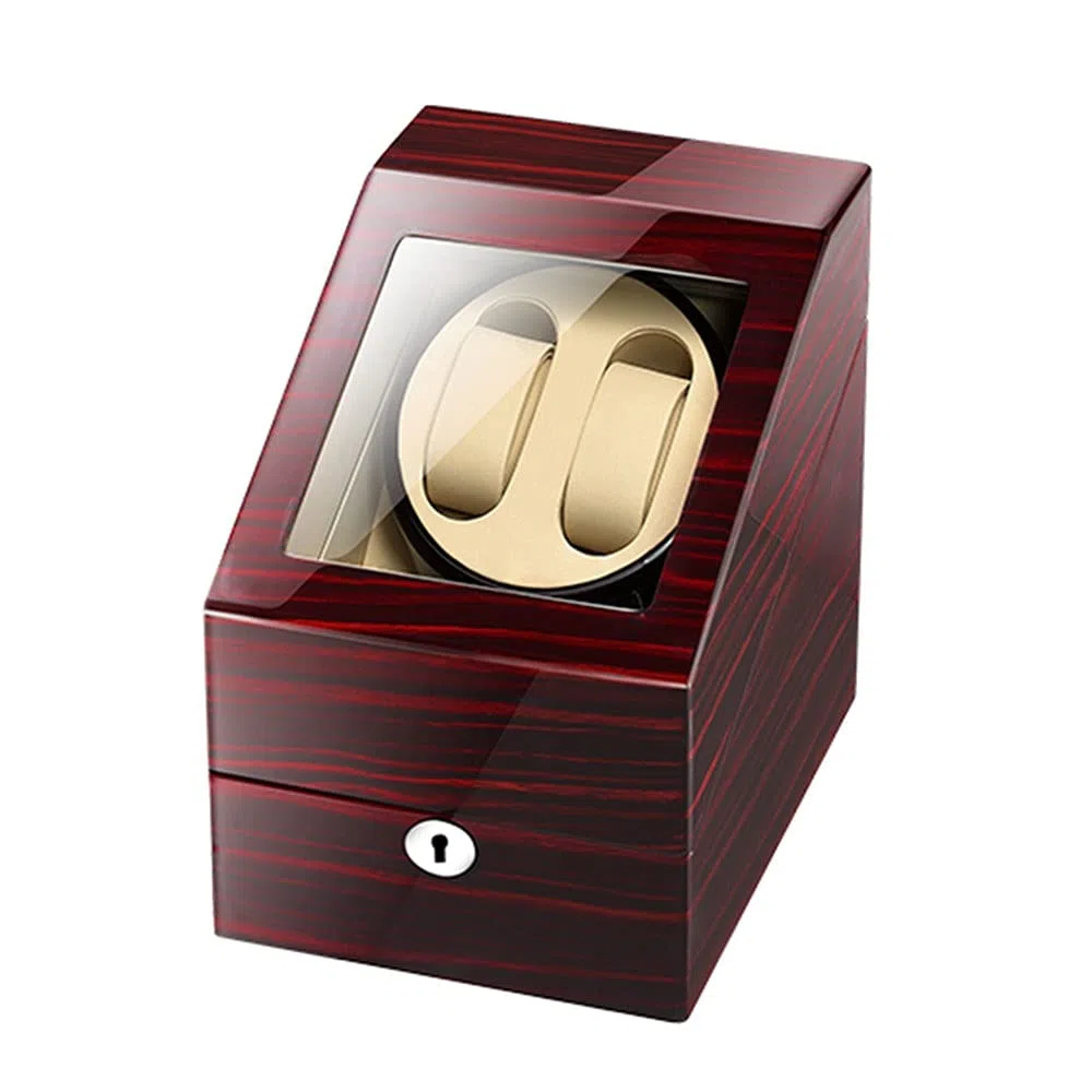 Caja expositora para Relojes, enrollador automático de Relojes con Espacios de Almacenamiento adicionales, Motores silenciosos, Almohadillas Flexibles para Relojes, 4 Mod，A-2+3