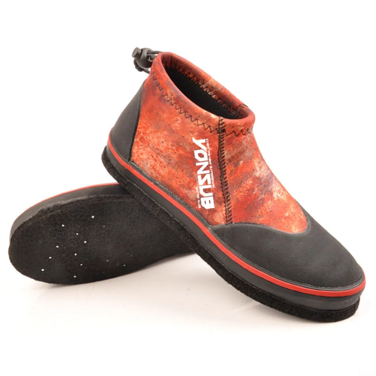 Zapatillas de pesca de neopreno para hombre y mujer, suela de fieltro con puntas de acero, antideslizantes, para rocas, playa, barro, vadear, naranja y verde