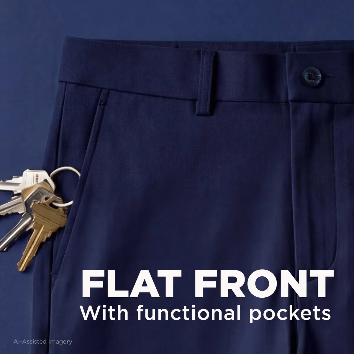Haggar Sport Travel Performance Straight Fit Flat Front Casual Pant Pantalones Informales para Hombre