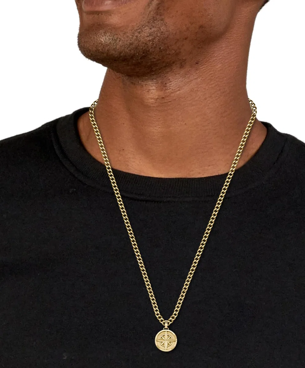BOSS Jewelry Collar con Colgante para Hombre Colección NORTH en Oro Amarillo - 1580549