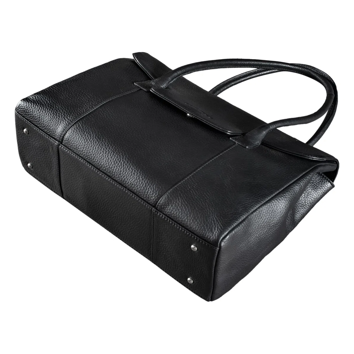 STILORD Carrie Shopper Piel Mujer de Hombro Bowling Handbag Elegante de Mano Grande Tote Shopping Bag Serraje Cuero Genuino Color:Negro