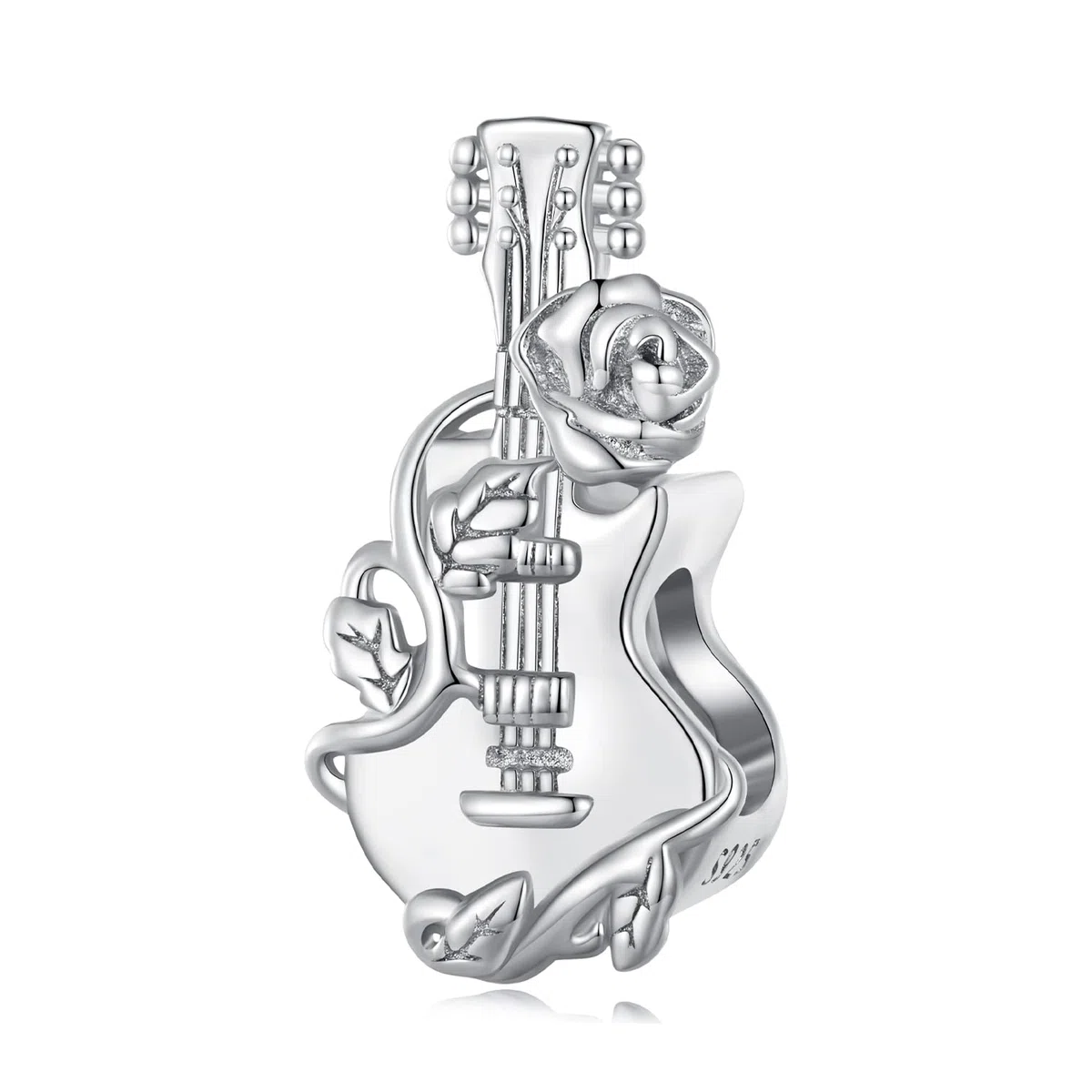 WZGWDC Accesorios para Pulsera de Instrumentos Musicales, Cuentas de Hilo de Plata de Ley 925