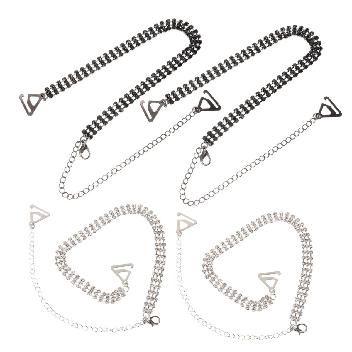 10pares Rhinestone Strap Ajustables Para Mujer Tirantes De Sujetador Invisibles Para Bodas y Ocasiones Especiales