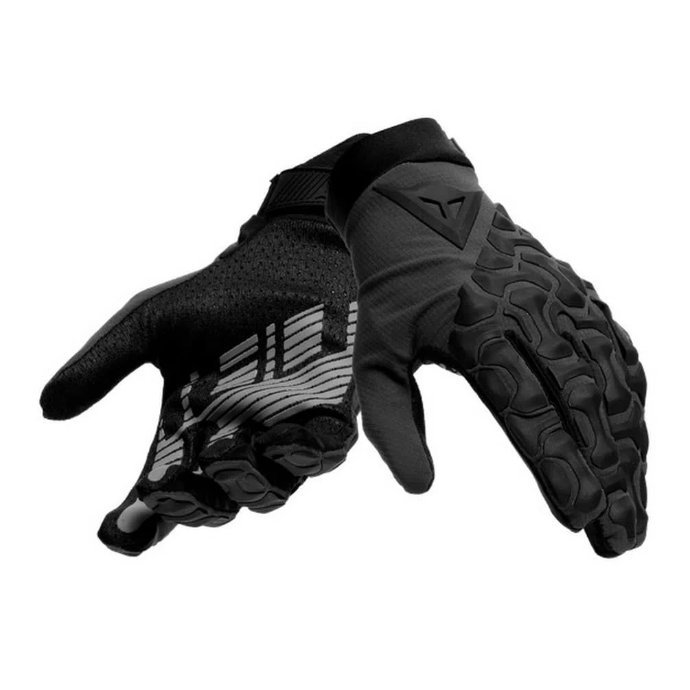 Dainese - HGR Gloves Ext, guantes MTB con patrón protector antiabrasión, compatibilidad con pantalla táctil, unisex, negro/negro