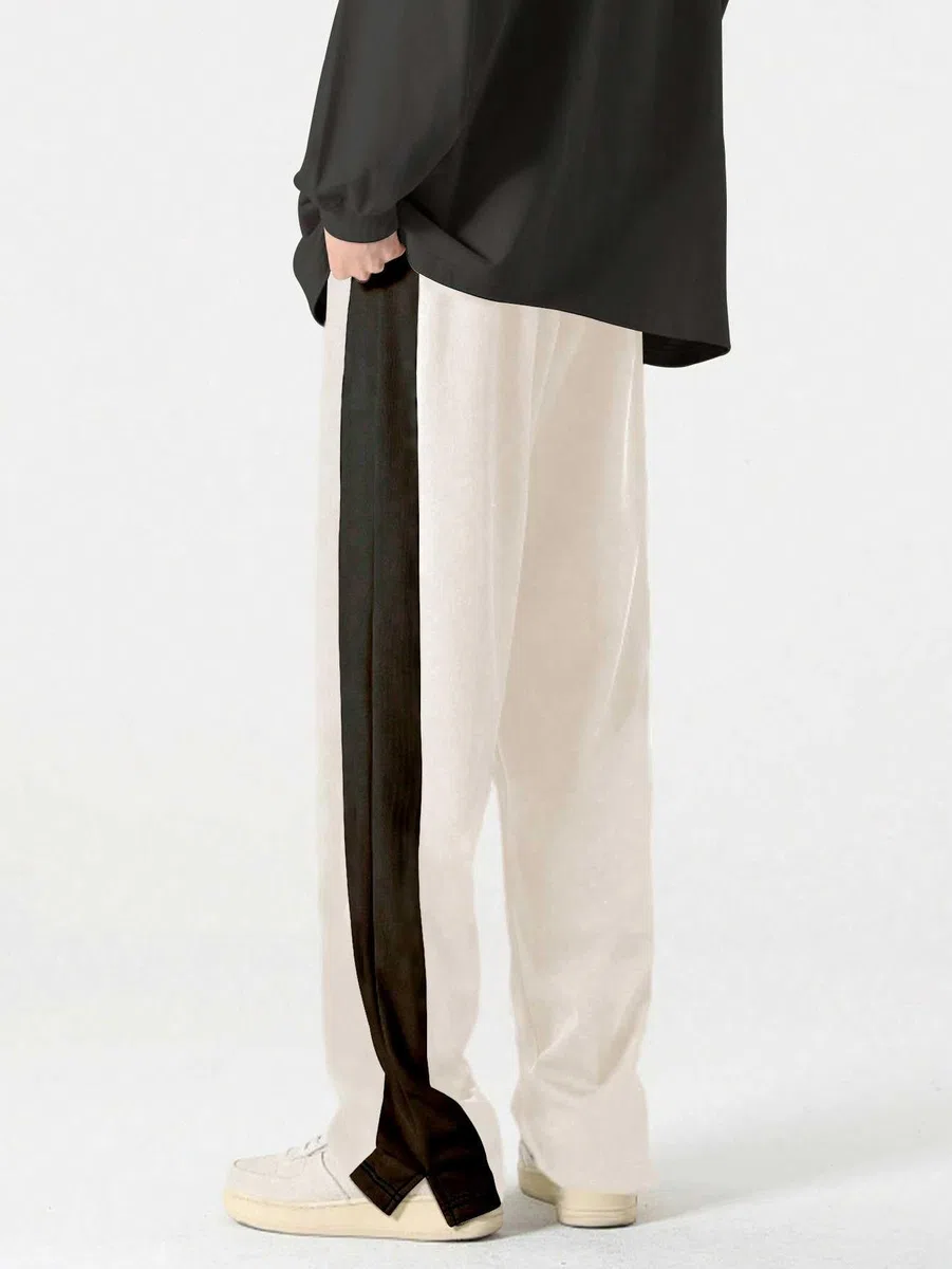 GRECIILOOKS Pantalones deportivos holgados para hombre, pantalones deportivos holgados de gran tamaño para hombre, cómodos para la calle y el gimnasio, pantalones deportivos casuales y elegantes