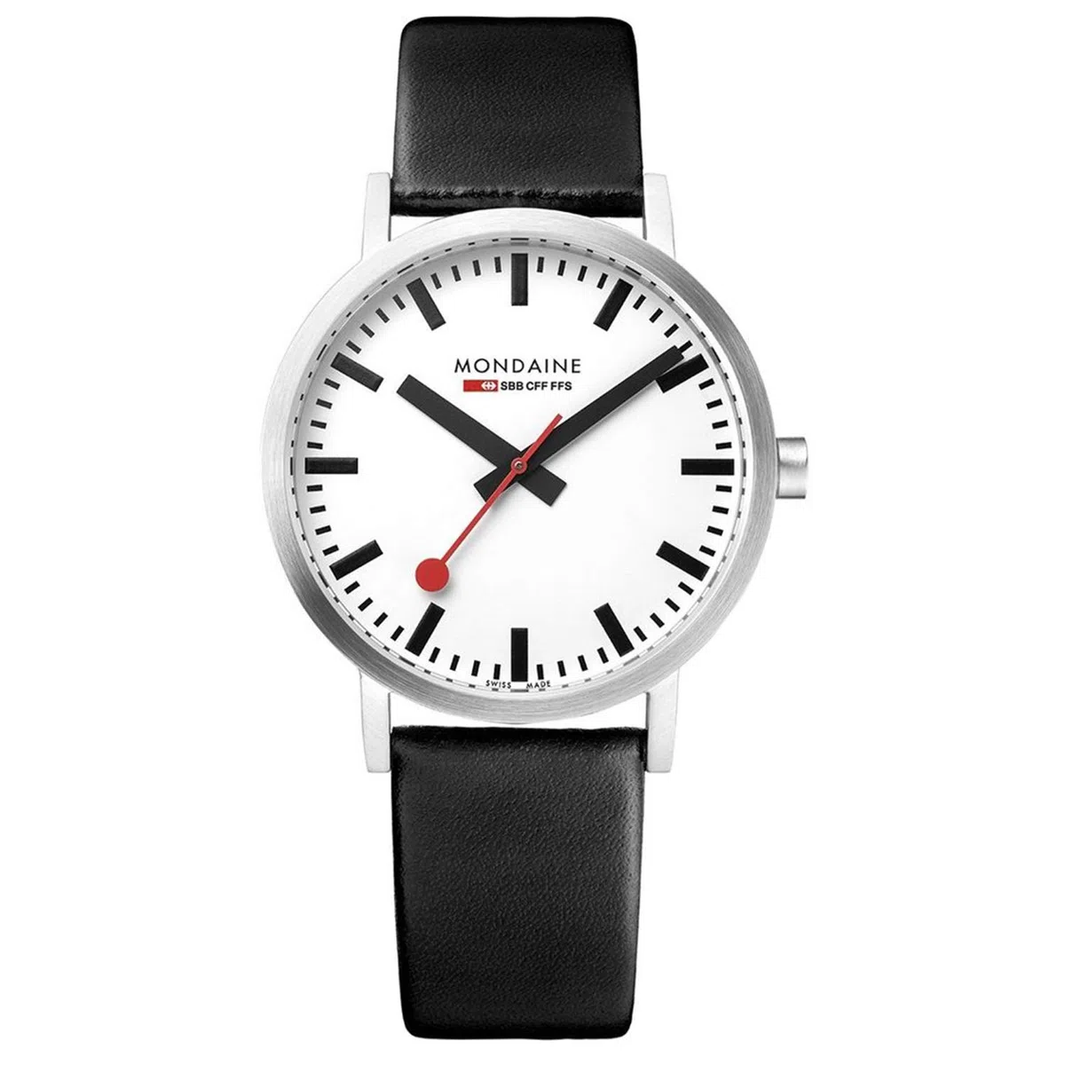 Mondaine Classic - Reloj de Cuero Negro para Hombre y Mujer, A660.30314.16SBB, 36 MM