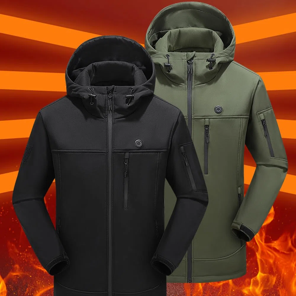Chaquetas con calefacción USB para Exteriores,Abrigo cálido para Invierno,Ropa térmica eléctrica Flexible,Pesca,Senderismo,Ropa de Abrigo,Chaquetas de calefacción