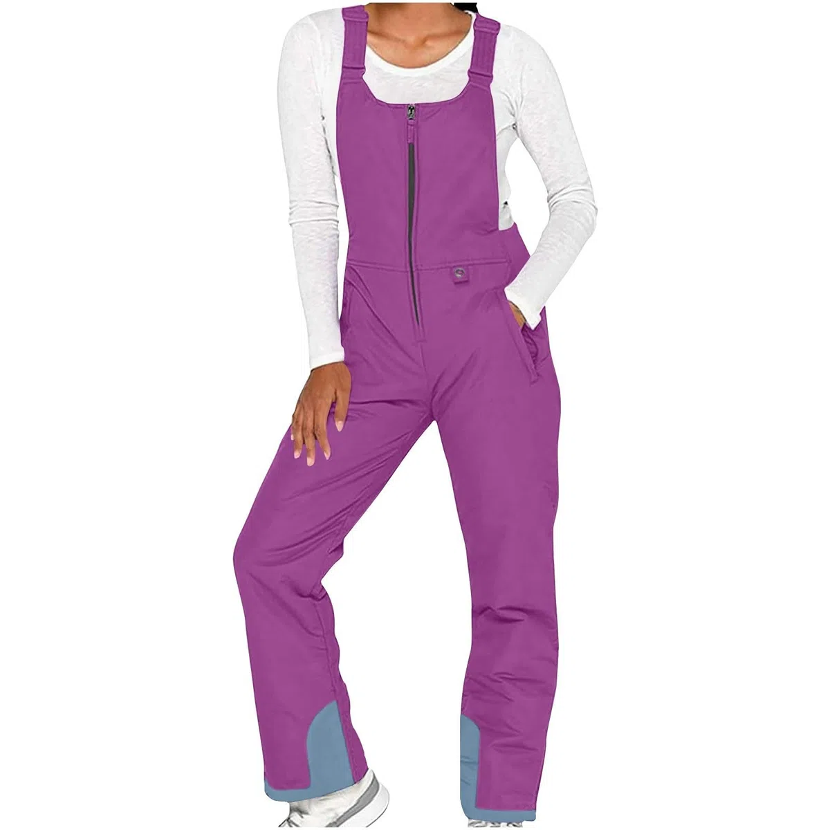 YRAETENM Overol de esquí para mujer, con aislamiento térmico, para snowboard, para exteriores, impermeable, resistente al viento, ajustable, overol