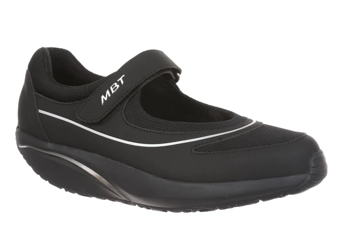 MBT BARIDI 2 Bailarinas de Mujer Estilo Deportivo. Zapatos para Caminar Anatómicos y Cómodos. Calzado Fisiológico Confort y Estabilidad con Suela Curva. Manoletinas Casual con Velcro