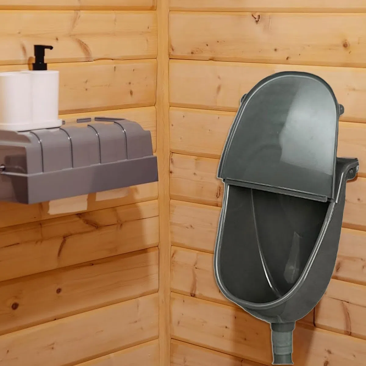 Urinario de Pared para Hombres Urinario Para Baño Con Cubierta Y De | Inodoro Desviador De Con Descarga Ajustable Y Manguera Para Hogar Jardín Y Exteriores