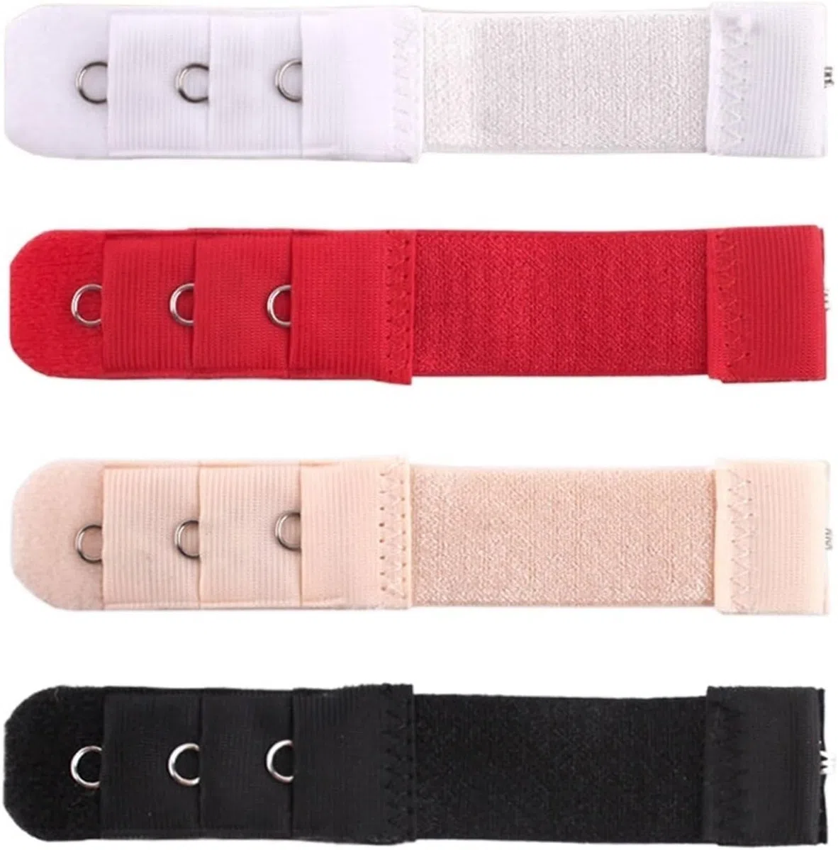 Sujetadores seguros, extensores versátiles, cierres giratorios, 1 fila y 3 ganchos, extensor de brasier, cierre de nailon, extensión de ropa interior, Beige1, 3Pc