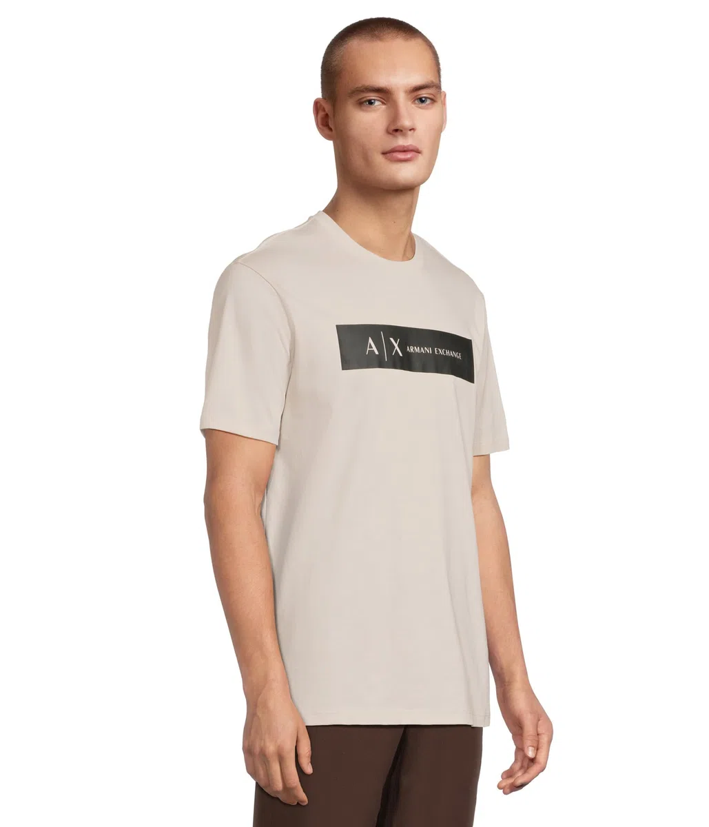 Armani Exchange Short Sleeve Contrast Logo Camiseta para Hombre
