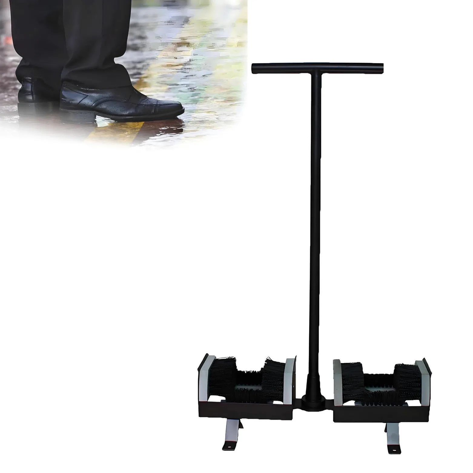 Limpiabotas y raspador de barro para botas, cabezal de cepillo de nailon para una potente limpieza de barro, aguanieve y nieve; ideal para campos de golf y ranchos