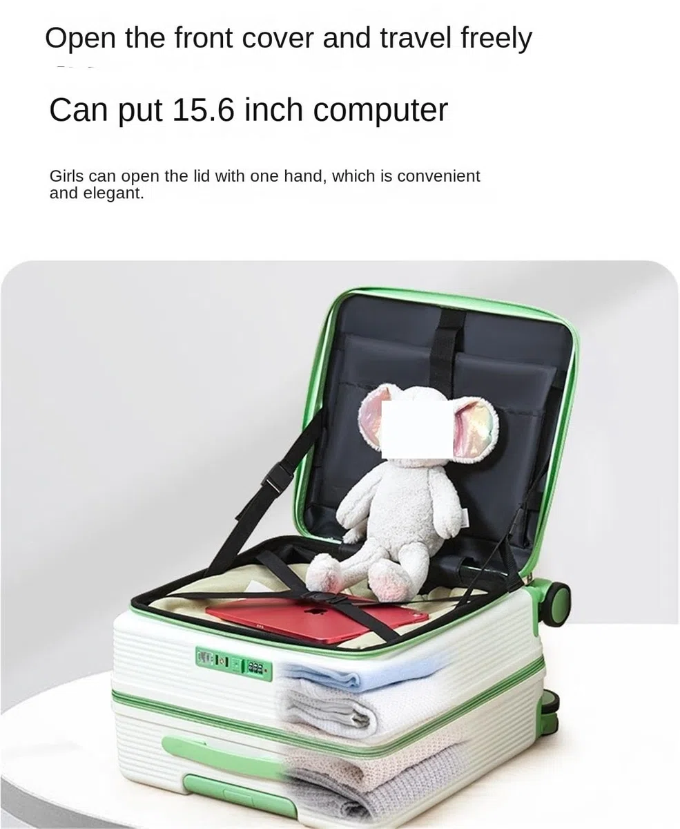 Maleta Maleta Portátil con Compartimento Profundo For Equipaje De Mano For Viajes Negocios Maletas De Viaje(Black,18inch)