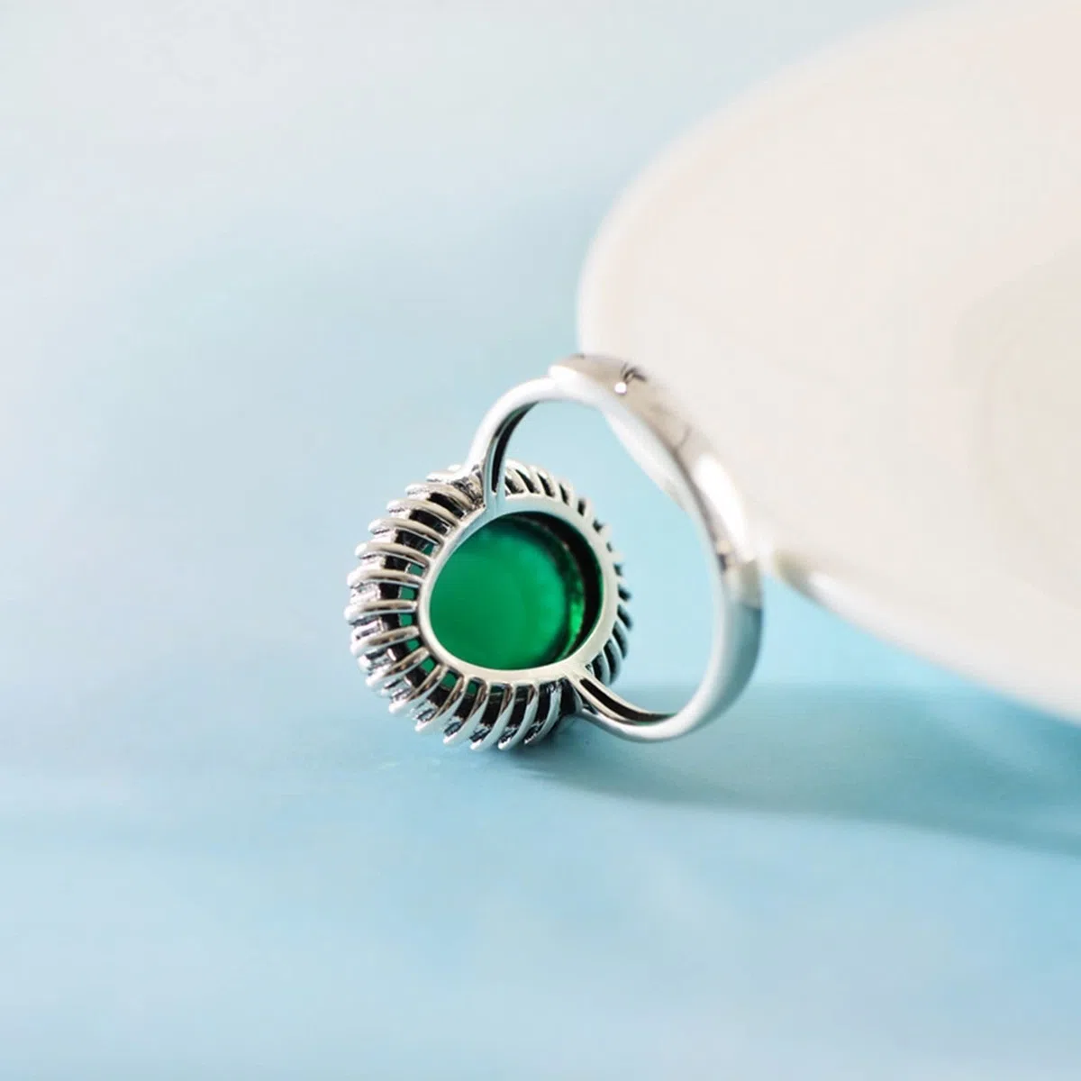 Anillos de plata 925 para mujer, anillo ajustable, ovalado, para mujer, plata, Verstellbar, piedra