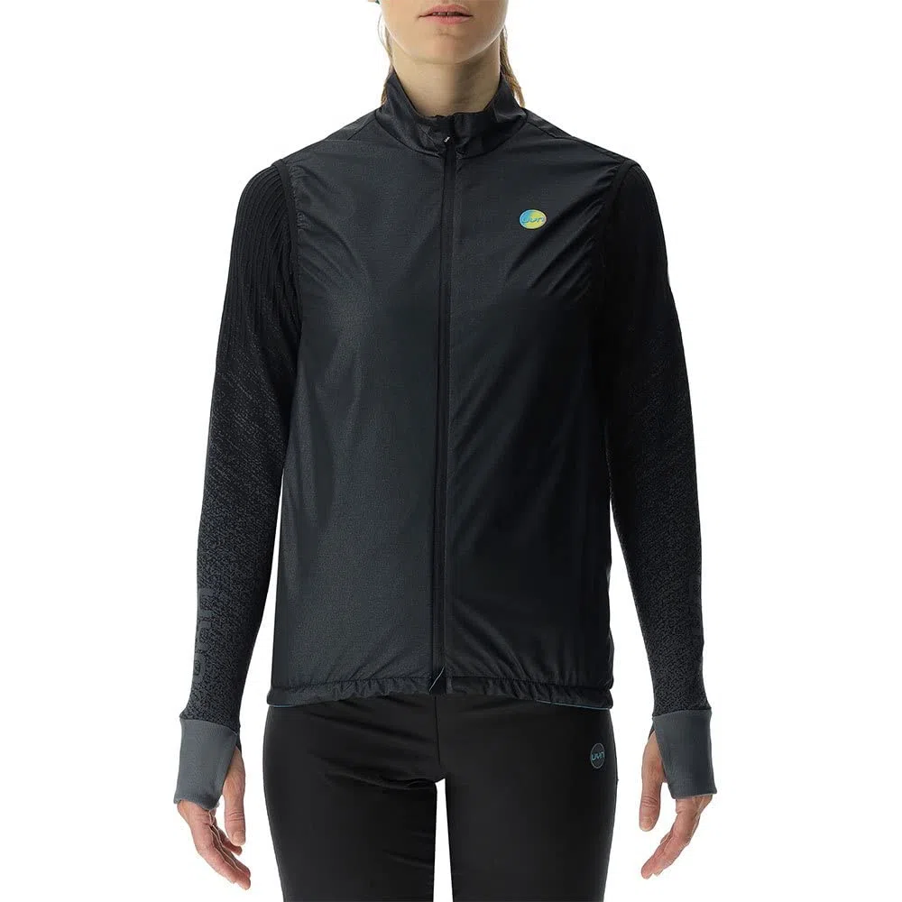 UYN Coreshell - Chaqueta Cortavientos para Mujer, Mujer, Chaqueta Cortavientos, O102279, Blackboard Melange/Black, Small